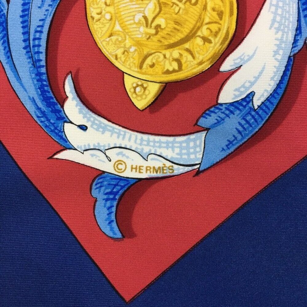045182P (S2) Hermes Scarf Le Mors A La Conetable Carre 90 Multicolor Silk 100% - Picture 7 of 9